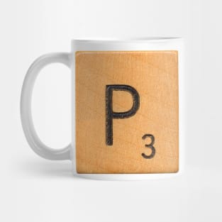 Scrabble Tile 'P' Mug
